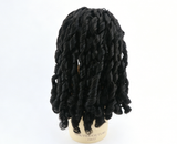 Black Spring Twist Wig For 18'' Fashion Girl Doll | Synthetic Doll Replacement Hair Accessory