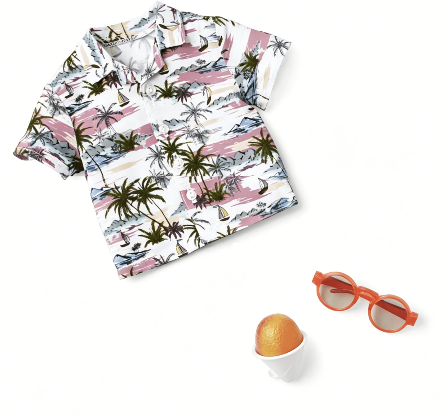 Authentic American Girl Nanea’s Beach Accessory Set for 18'' Doll - Aloha Shirt, Sunglasses & Shave Ice