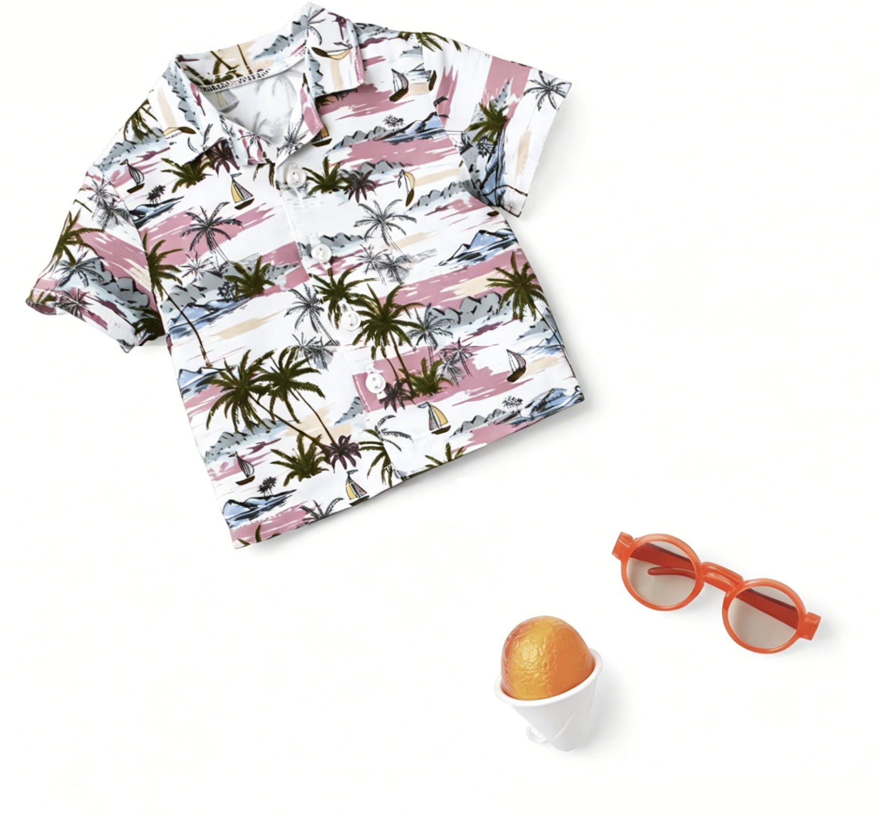 Authentic American Girl Nanea’s Beach Accessory Set for 18'' Doll - Aloha Shirt, Sunglasses & Shave Ice