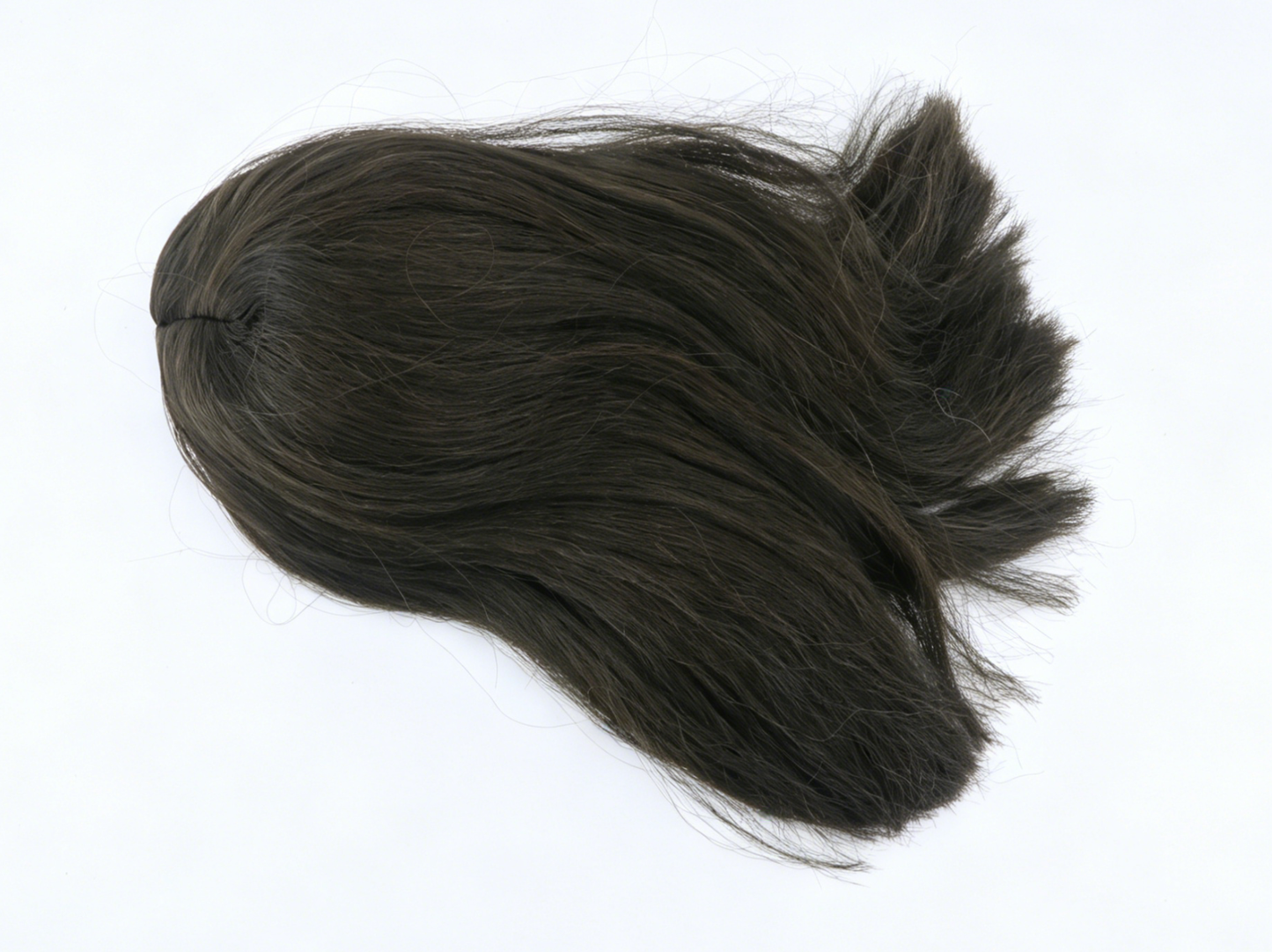 Dark Tea Brown Middle Part Shoulder Bob Wig For 18'' Fashion Girl Doll | Synthetic Doll Replacement Hair Accessory