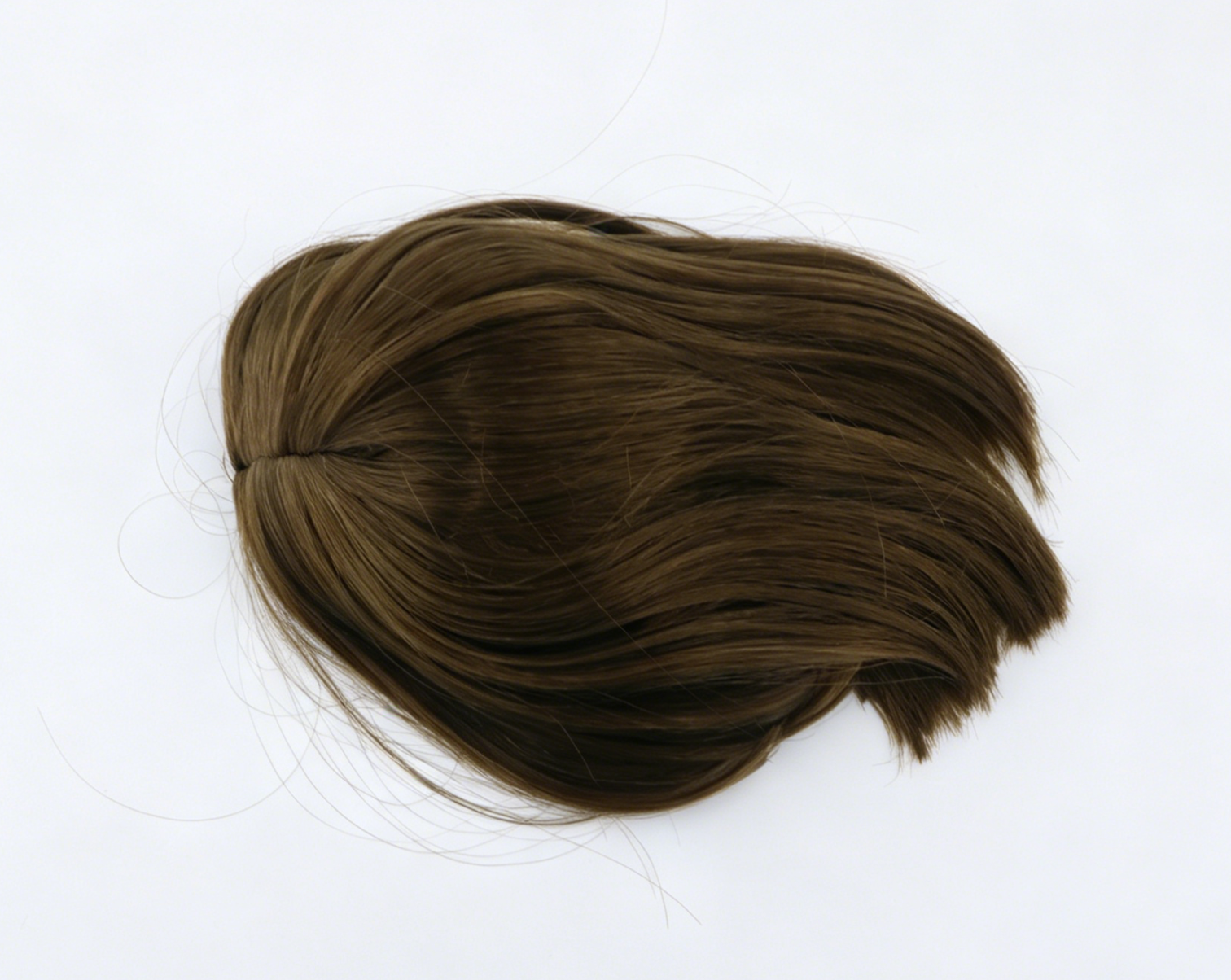 Medium Brown Middle Part Straight Bob Wig With 8cm Inner Diameter For Fashion Girl Doll | Synthetic Doll Replacement Hair Accessory