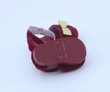 Authentic American Girl Burgundy Velvet Gold Bow Mary Jane Shoes for 18'' Doll
