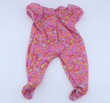 American Girl Bitty Baby Pink Paisley Heart Footed Sleeper for 15" Doll
