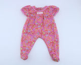 American Girl Bitty Baby Pink Paisley Heart Footed Sleeper for 15" Doll