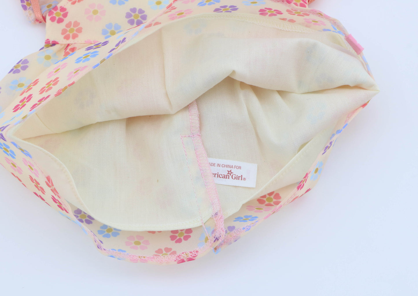 Authentic American Girl Yellow Floral Print Chiffon Dress for 18'' Doll