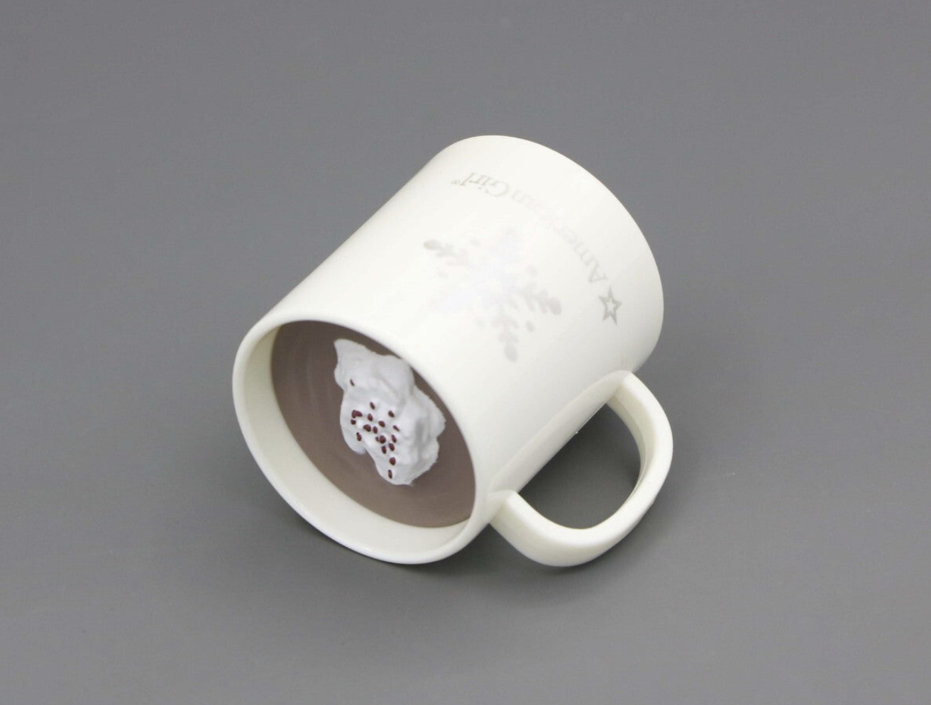 Snowflake Hot Cocoa Mug Play Food for 18" American Girl Doll Silly Hanukkah Sweater