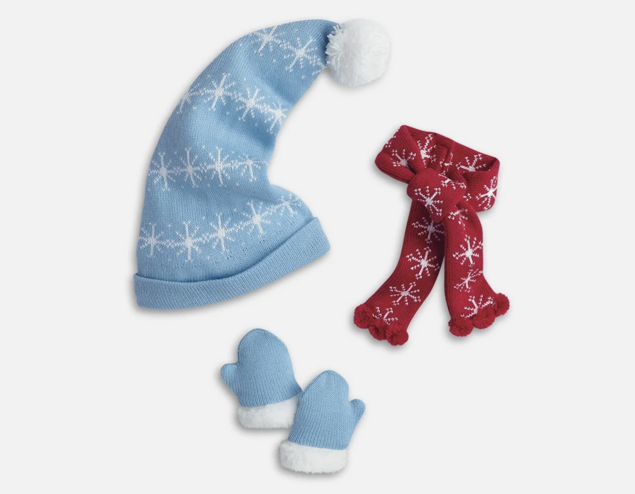 American Girl Maryellen's Ice Skating Accessories | Hat Scarf Mittens for 18" Doll