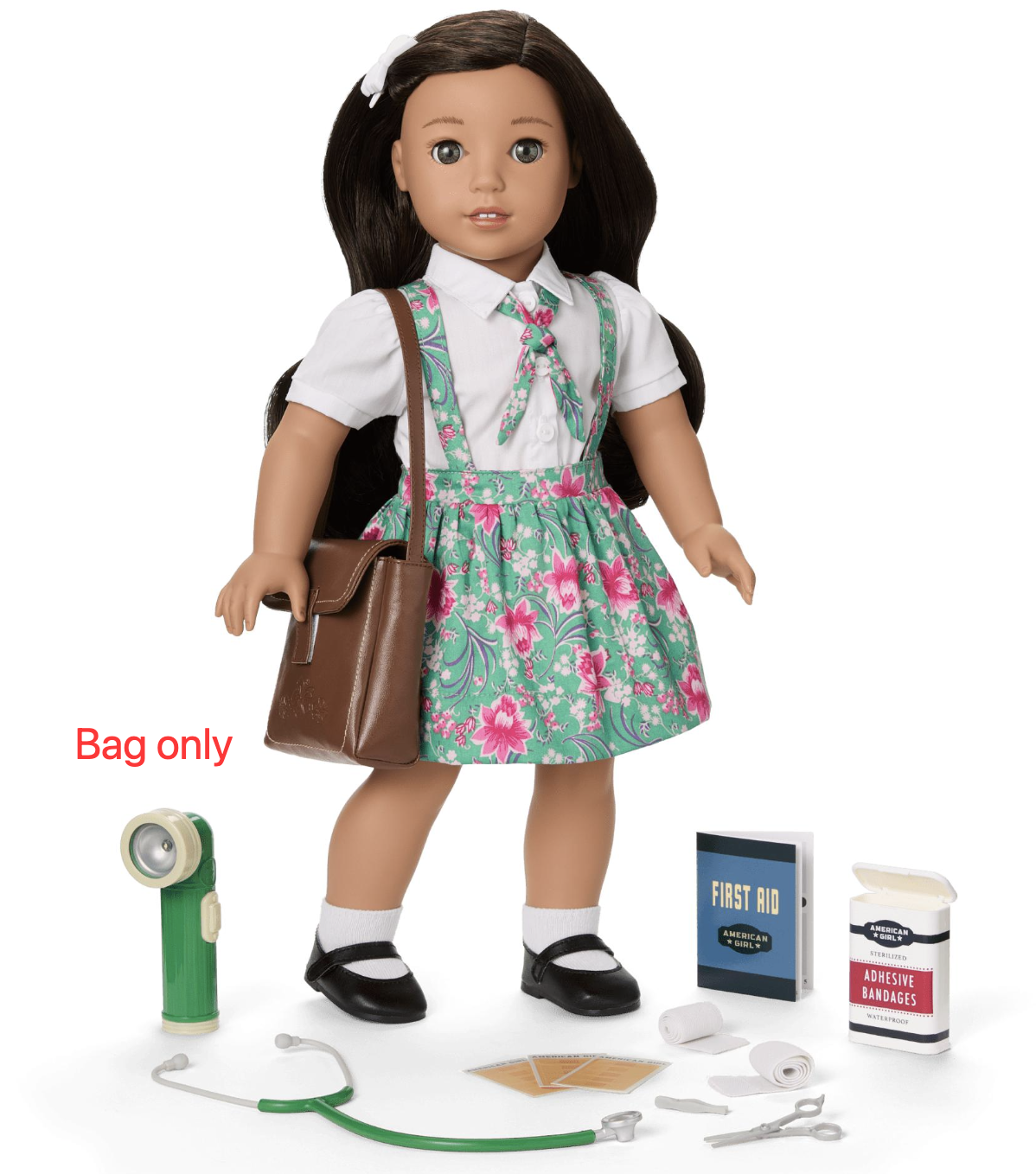 American Girl faux-leather shoulder bag for 18'' doll Nanea's Medical Care Kit Accessory