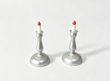 Our Generation 2 Pcs Silver Candle Holders FOR 18'' DOLL Candlestick Dining Playset