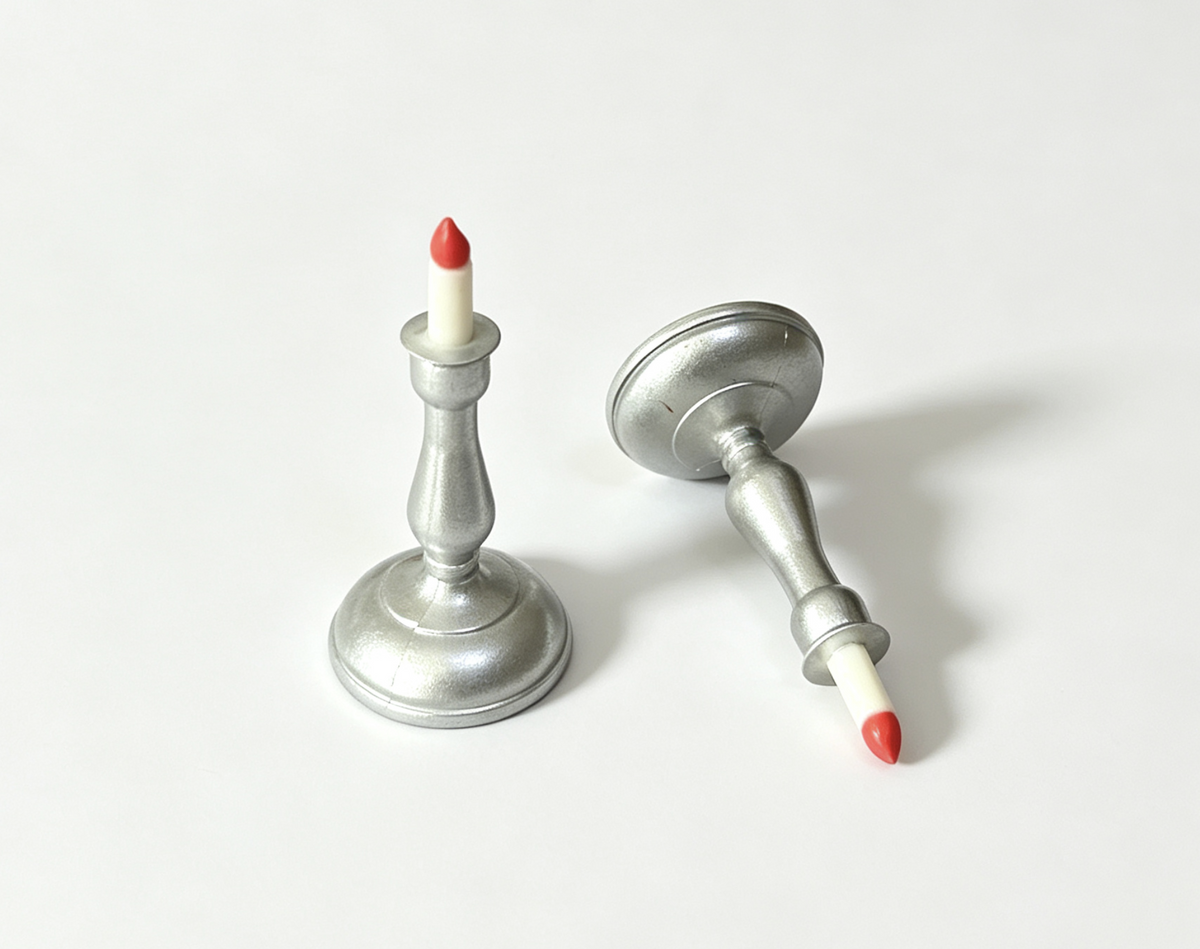 Our Generation 2 Pcs Silver Candle Holders FOR 18'' DOLL Candlestick Dining Playset
