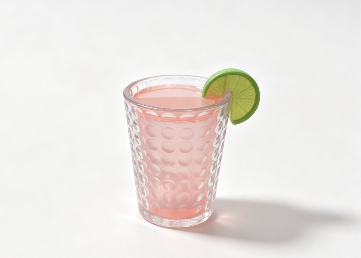 Pink Drink Cup With Lime Slice FOR 18'' Doll