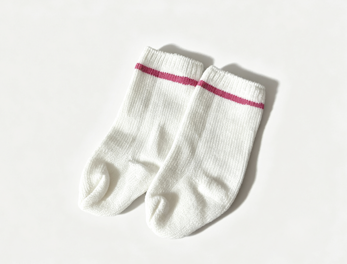 White Socks With Pink Stripe FOR 18'' DOLL Pretty Plaid Outfit