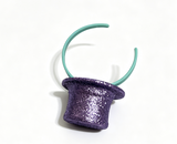 Purple Glitter Mini Top Hat Headband FOR 14.5'' DOLL
