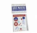 Vote Here Banner & Sticker Sheet FOR 18'' DOLL for Student Council Election Set