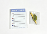 4Pcs Official Ballot Sheets & Mini Pencil FOR 18'' DOLL Student Council Election Set