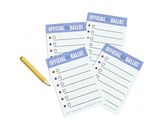 4Pcs Official Ballot Sheets & Mini Pencil FOR 18'' DOLL Student Council Election Set