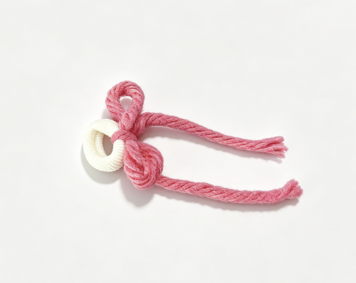 Yarn Bow Hair Tie FOR 18'' DOLL