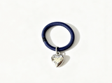 Navy Bracelet With Silver Heart Charm FOR 18'' DOLL