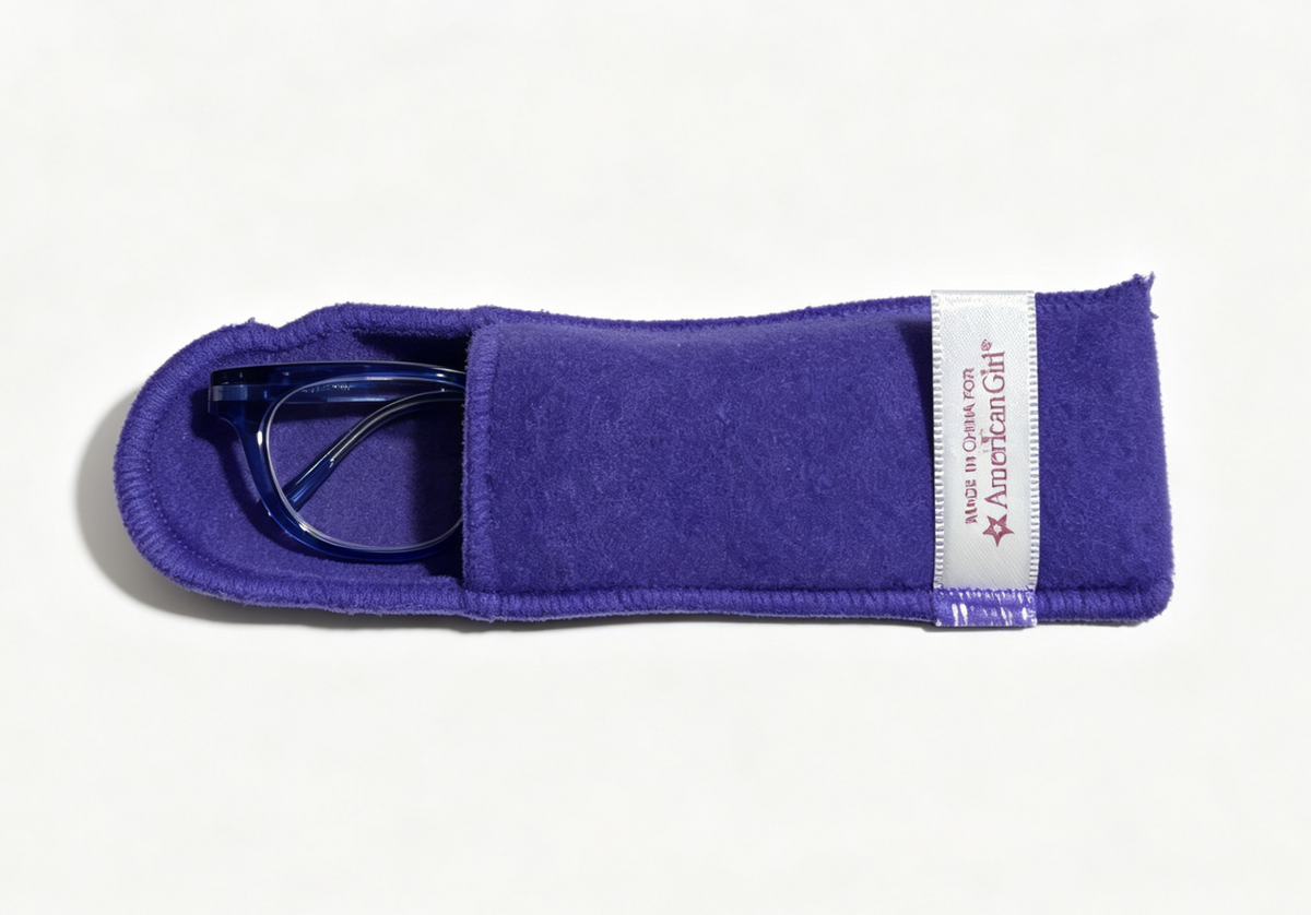 Blue Glasses With Purple Soft Eyeglass Case FOR 18'' DOLL