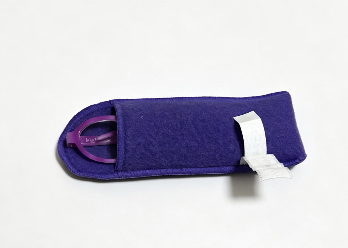 Light Purple Oval Glasses With Purple Soft Eyeglass Case FOR 18'' DOLL