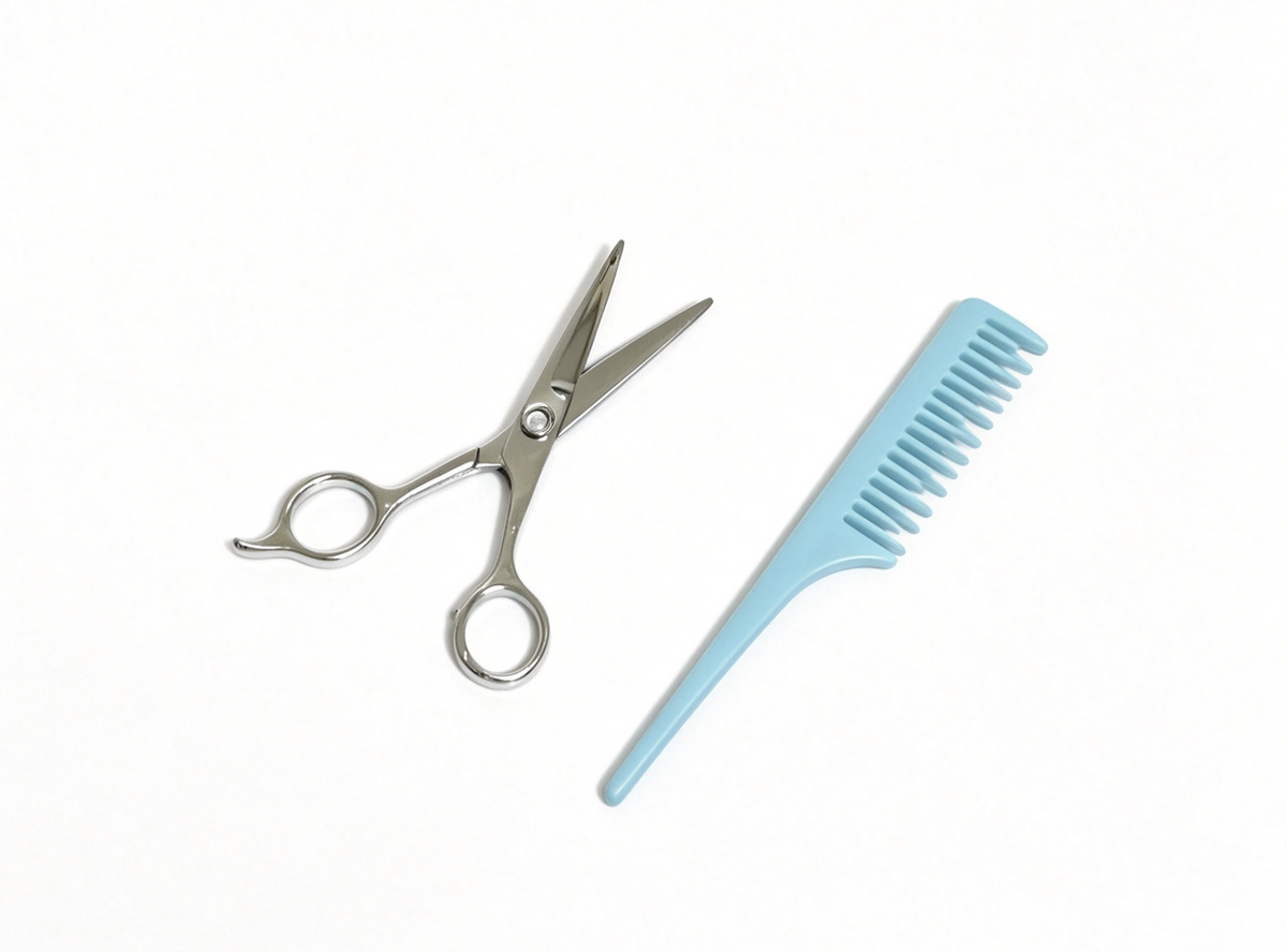 Salon Scissors & Comb FOR 18'' Doll Color Change Highlight Styling Set