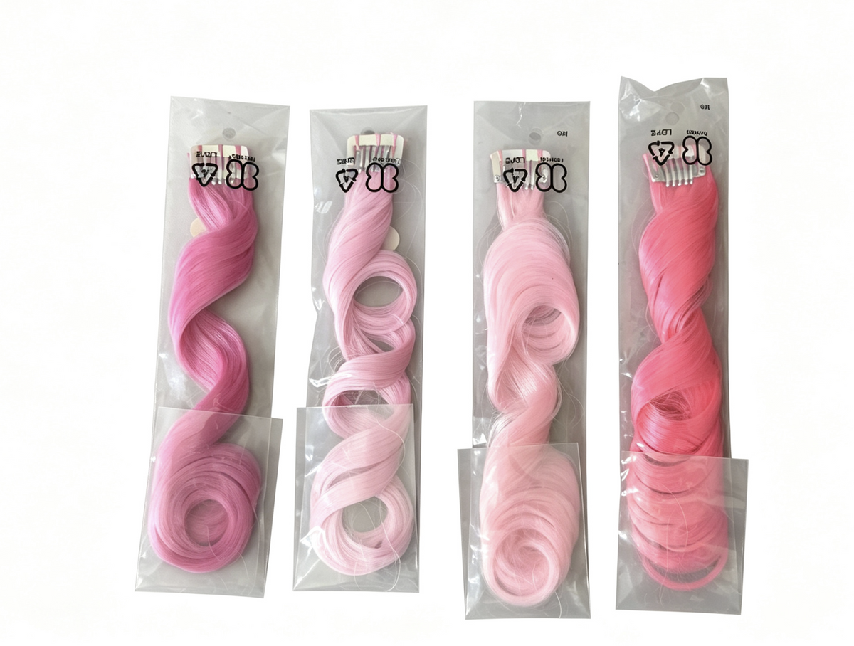 Wavy Hair Extension FOR 18'' DOLL Color Change Highlight Styling Set