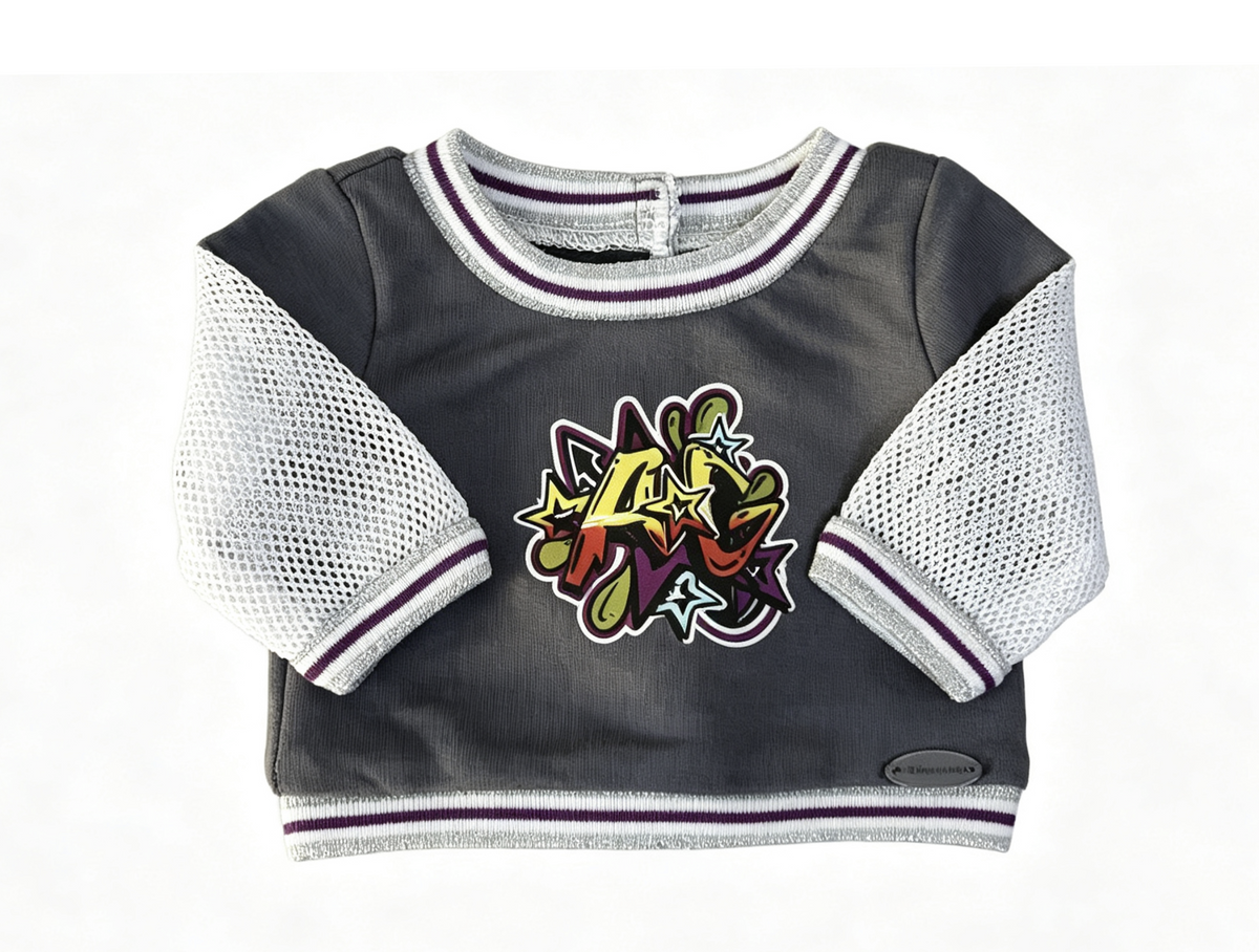 A gray sweatshirt For 18'' Doll TM