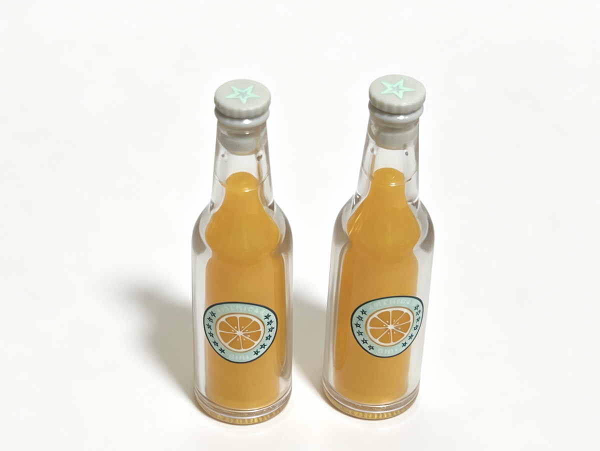 Two Orange Soda Bottles FOR 18'' DOLL Raquel Summertime Treats Set