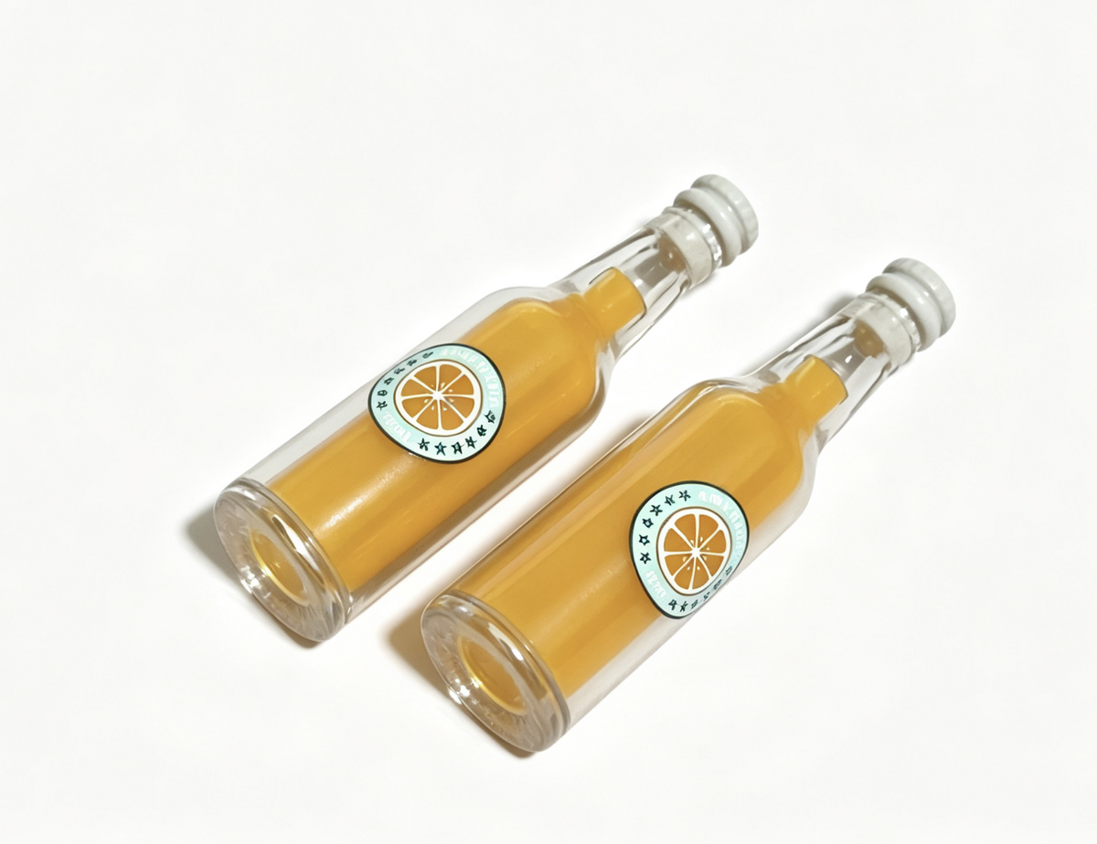 Two Orange Soda Bottles FOR 18'' DOLL Raquel Summertime Treats Set