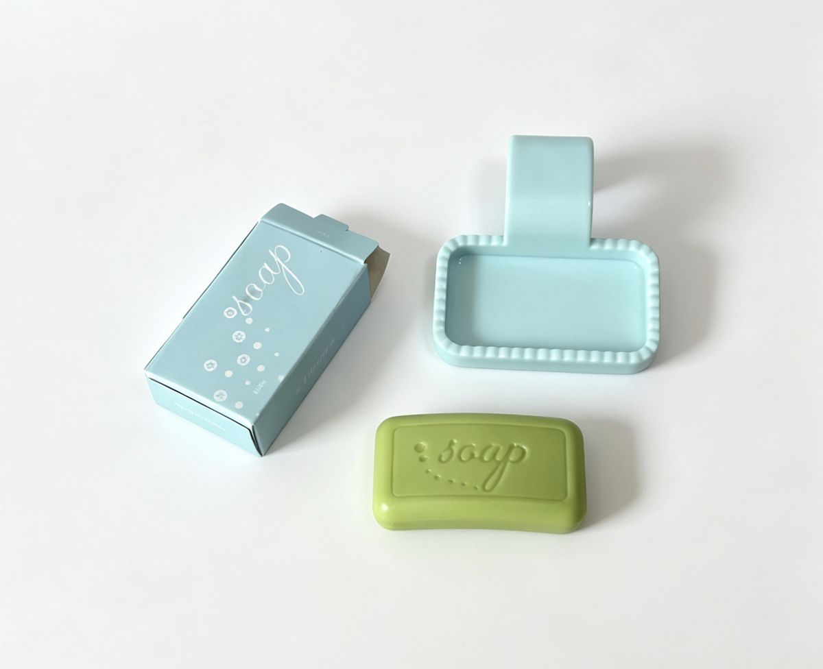 Bar Of Soap & Dish For 18'' Doll Bubble Bathtub Bathroom