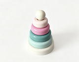 Multicolored ring-stacking toy for 7.75” Doll Little Baby Flower Romper & Play Set