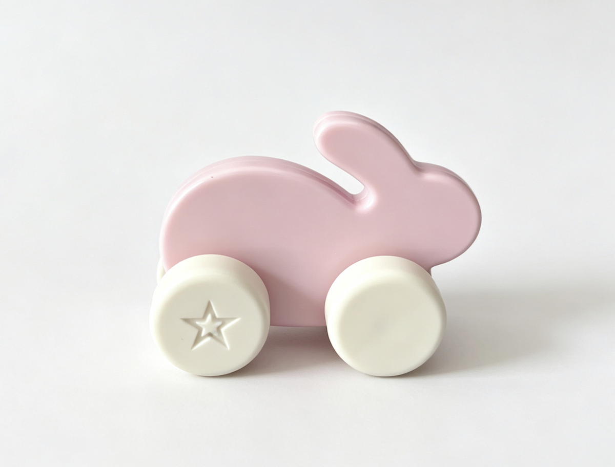 Little Itty Bitty Baby 7.75” Doll Pink Bunny Rolling Toy Rabbit