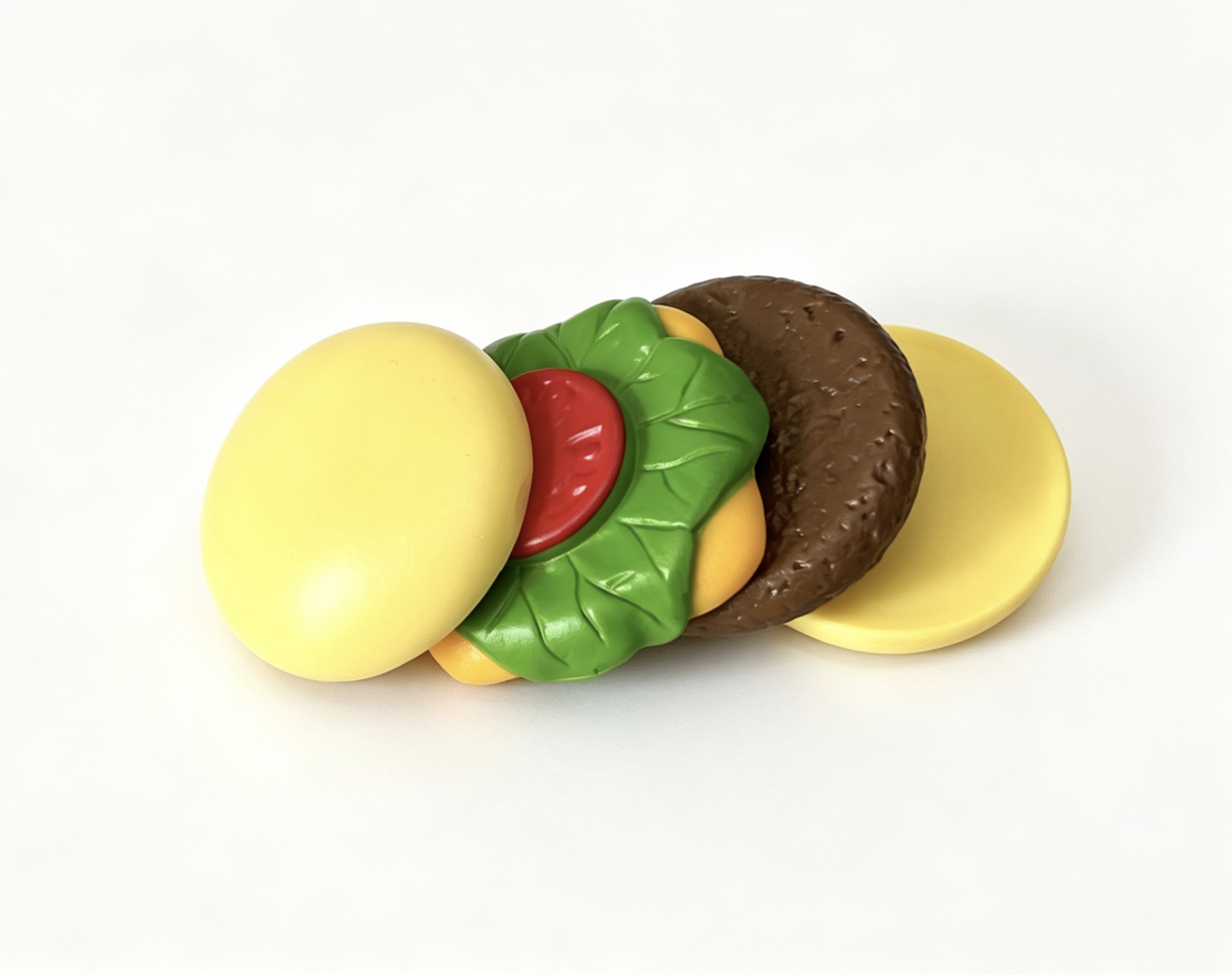 Stackable‑Piece Hamburger FOR 18'' DOLL Maryellen Diner Accessories