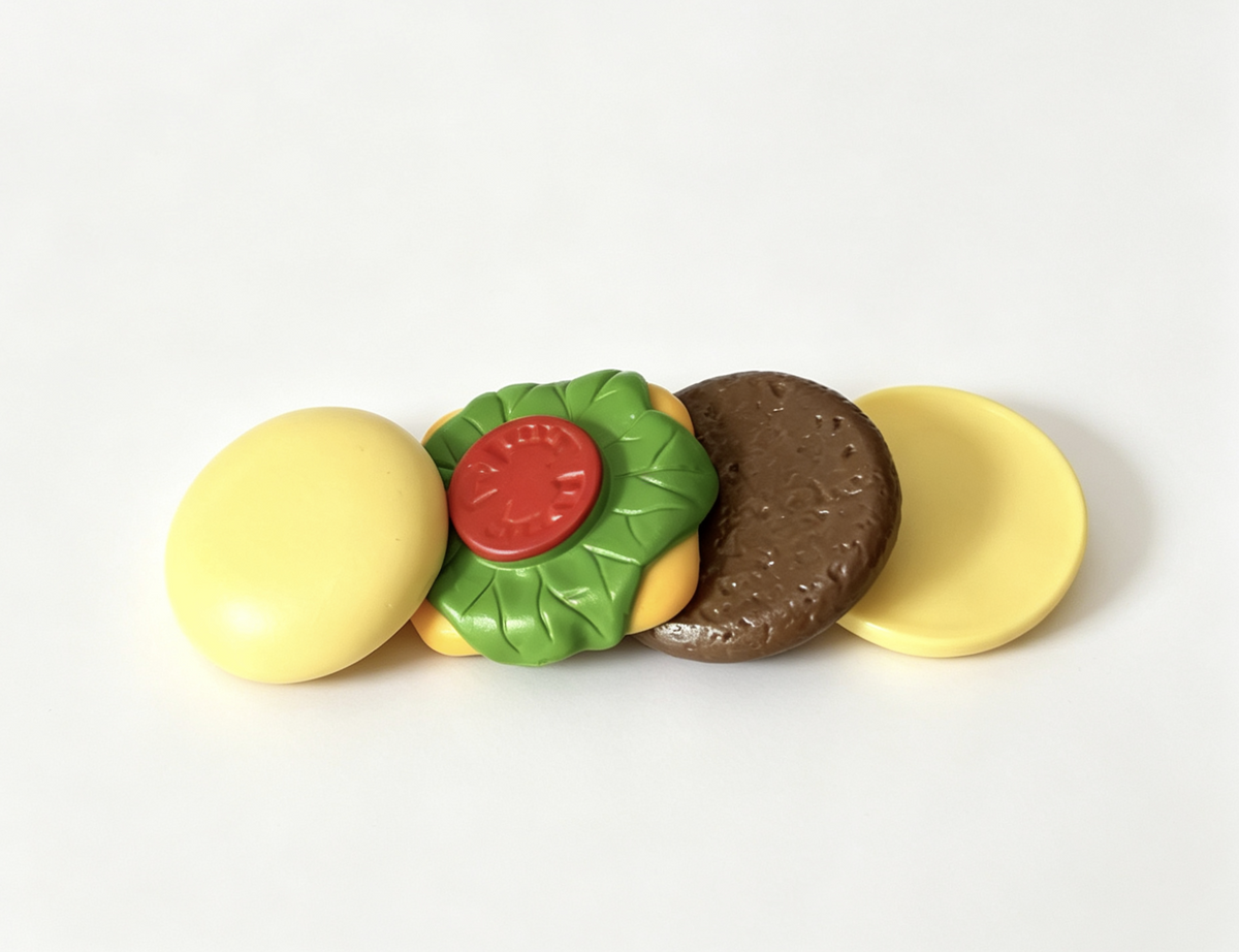Stackable‑Piece Hamburger FOR 18'' DOLL Maryellen Diner Accessories
