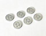 6 Silver Coins FOR 18'' Doll Hanukkah Gift set