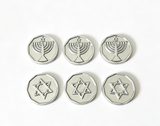 6 Silver Coins FOR 18'' Doll Hanukkah Gift set