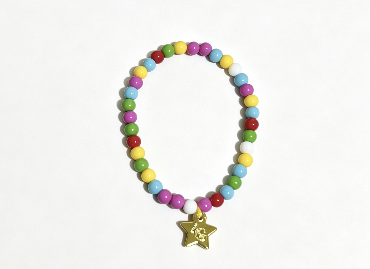 Colorful Beaded Necklace With Star Charm FOR 18'' DOLL