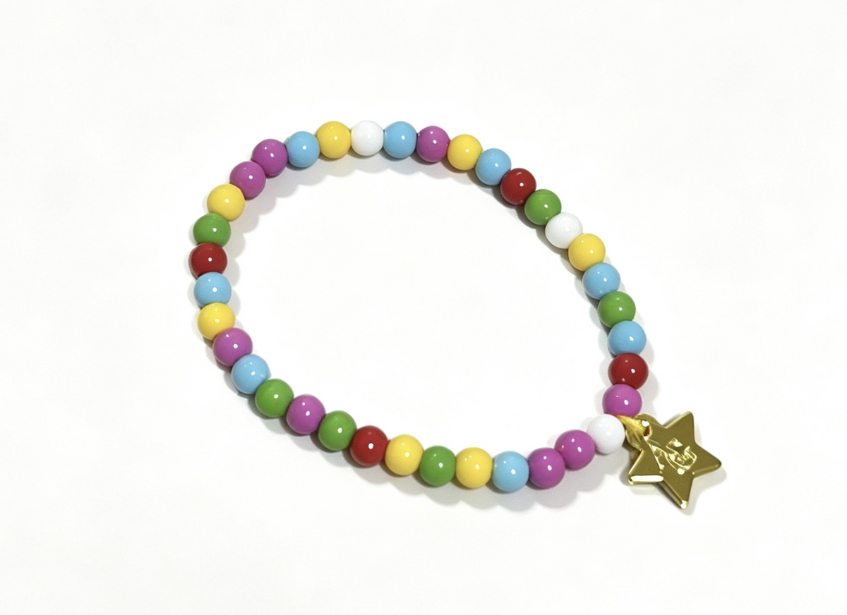 Colorful Beaded Necklace With Star Charm FOR 18'' DOLL