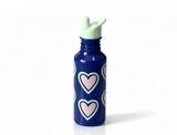 Blue Water Bottle With Heart Graphics For 18'' Doll Write On Desk Set