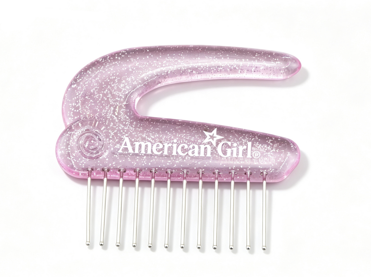 Sparkly Hair Pick with metal tines for 18'' Doll comb