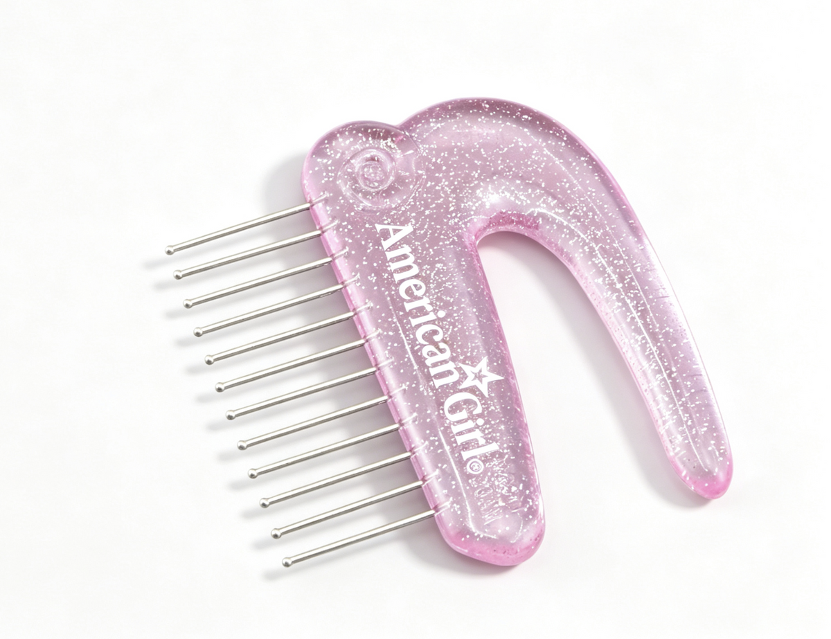 Sparkly Hair Pick with metal tines for 18'' Doll comb