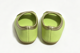 A pair of green open-toe kitten heels for 18'' doll  Princess Tiana