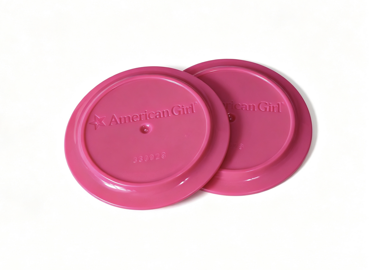 2Pcs Dessert Plate For 18'' Doll Birthday Party Favor
