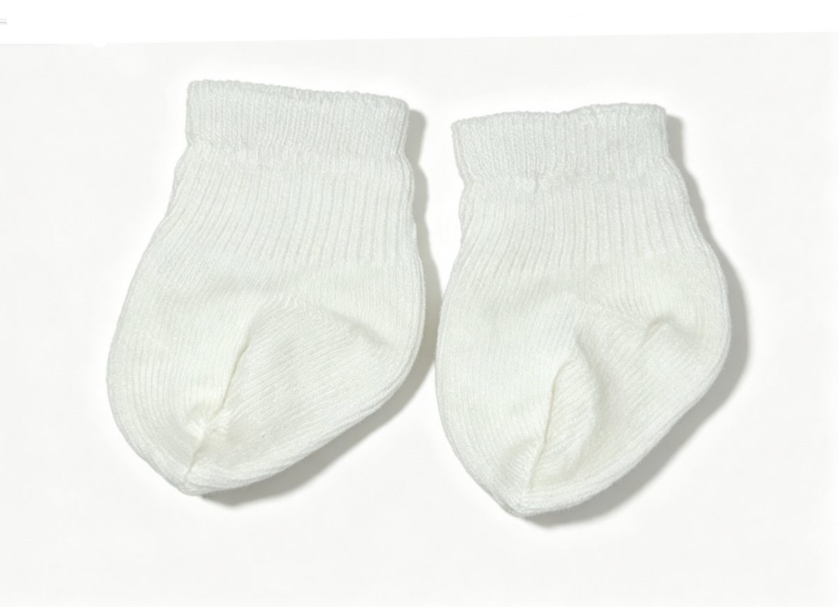 Plain White Knit Socks FOR 18'' DOLL