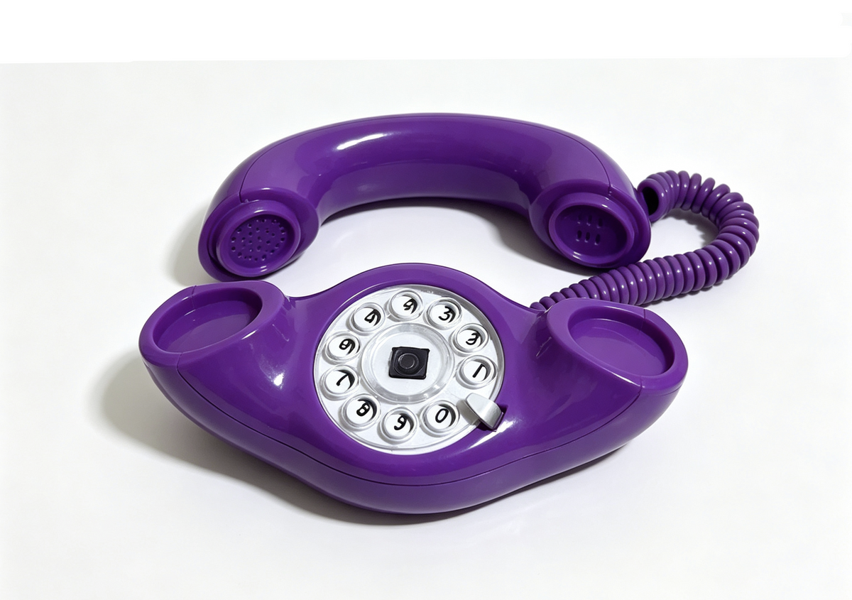 Purple Rotary Phone FOR 18'' DOLL Julie Snack Set