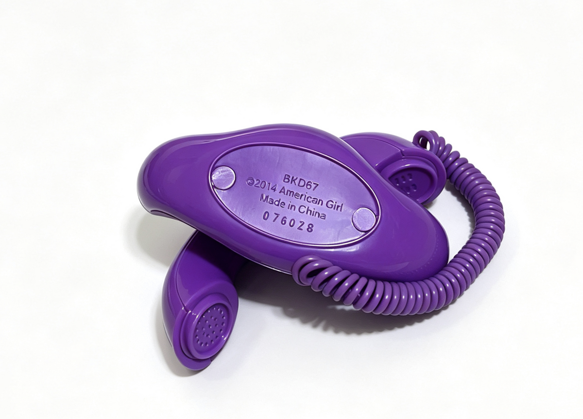 Purple Rotary Phone FOR 18'' DOLL Julie Snack Set
