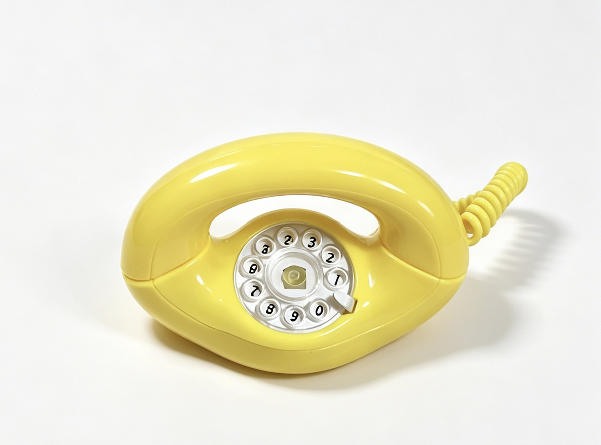 Yellow Rotary Phone FOR 18'' DOLL Julie Snack Set