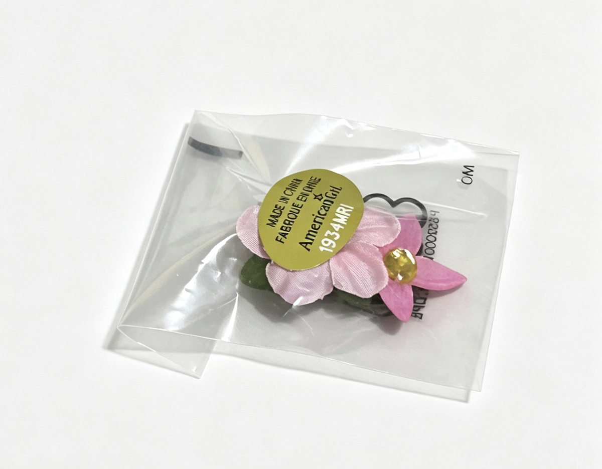 Hair Clip Featuring Two Pink Flowers FOR 18'' DOLL Princess