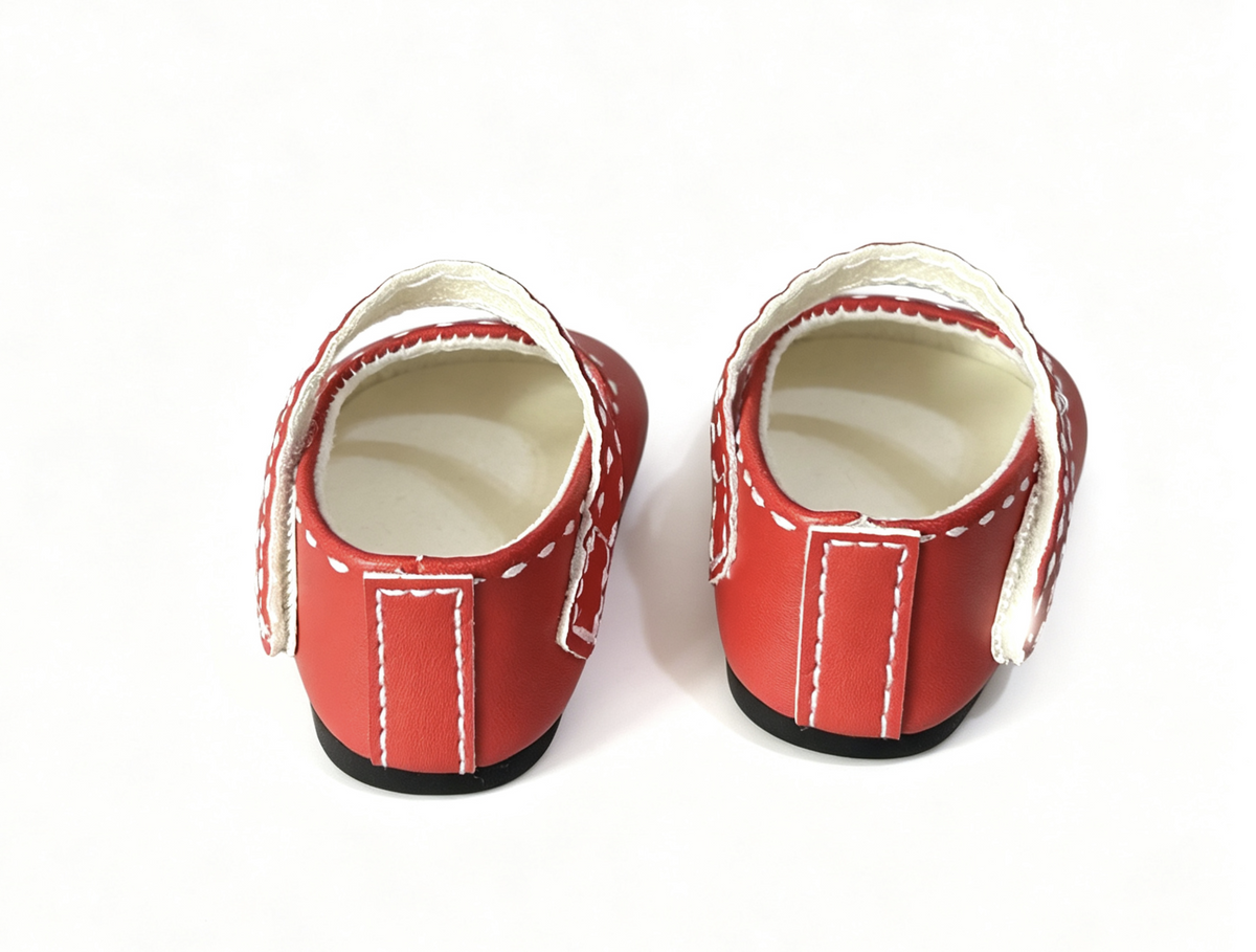Kit Red Mary Jane Shoes for 18'' doll BeForever Meet Outfit