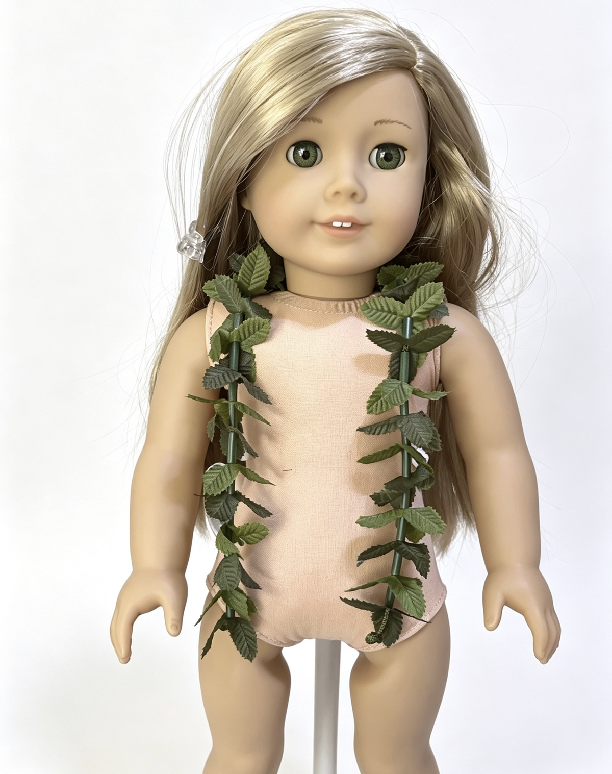 Maile Lei Leaf FOR 18'' DOLL Nanea Holoku Dress set